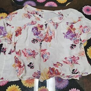 Free people linen crop top